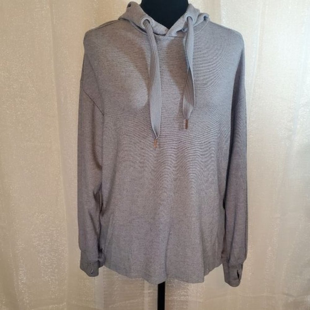 AVIA Women's Athletic Pullover Hooded Sweater, Gray, Medium